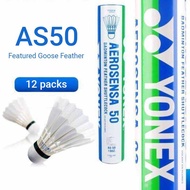 【sympathy】 Yonex ลูกขนไก่แบดมินตัน AS50ลูกแบดมินตัน12ชิ้นขนห่าน77ความเร็ว