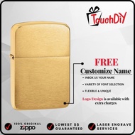 Zippo 1941B Replica Brushed Brass Windproof Lighter - 100% Original **FREE Name Engraving (except fo