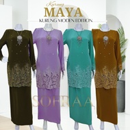 MAYA- Kurung Moden Sulam.Mini Kurung Moden.Exclusive Embroidery Kurung Moden.Baju Raya 2024.Kebaya Sulam.