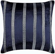 The HomeCentric Navy Blue Decorative Cushion Cover Accent Cushion Couch 65x65 Navy Blue Velvet Cushi