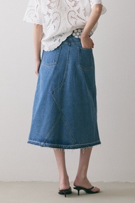 ( พร้อมส่ง ) Perana Jean 001 กระโปรงยีนส์ Baggy Skirt Jeans