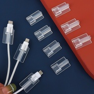 ใช้งานร่วมกับ Apple Data Cable IOS Cable Clear ปลอกซิลิโคนเข้ากันได้กับ IPhone 13 12 11Pro XR XS 8 7 Plus Charger Cable Cover Clip
