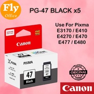 Canon Genuine Original PG-47 x 5 units Black Ink Cartridge - PIXMA E400 E410 E460 E470 E480