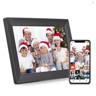 Andoer 10.1 Inch Smart WiFi Digital Photo Frame Digital Photo Album 1280*800 IPS Touchscreen Built-in 16GB Memory Auto Rotation Share Photos Videos via APP with Backside Stand