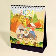【買一送一】自然插畫桌曆 2024桌曆 台灣節慶設計 行事曆 月曆