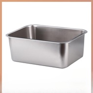 Rectangular Stainless Steel Basin Commercial Cafeteria Food Delivery Pot With Lid Square Box Extra L