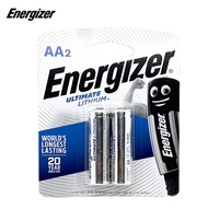Vỉ 2 Viên Pin Energizer Lithium Ultimate L91 AA 15V Siêu nhẹ - Hàng chính hãng