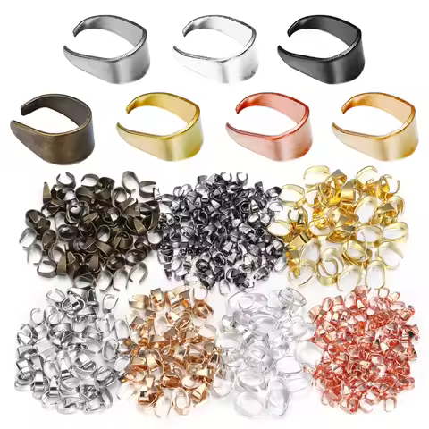 Louleur Gold Color Melon Seeds Buckle Pendants Pinch Bail Clasps For Necklace Earings Connectors DIY