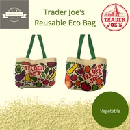 TRADER JOE'S Vegetable Print Tote Bag | Large Eco-Friendly Canvas Bag | Trader Joe's Grocery Design