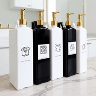Aesthetic soap bottle JERRY CAN PUMP 1L BLACK WHITE BOX LABEL PICTURE LAUNDRY PUMP GOLD LUXURY 1000m
