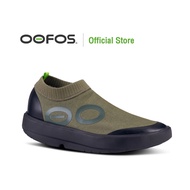 OOFOS Recovery Footwear OOMG EEZEE MID SHOE BLACK & GREEN (GREEN)