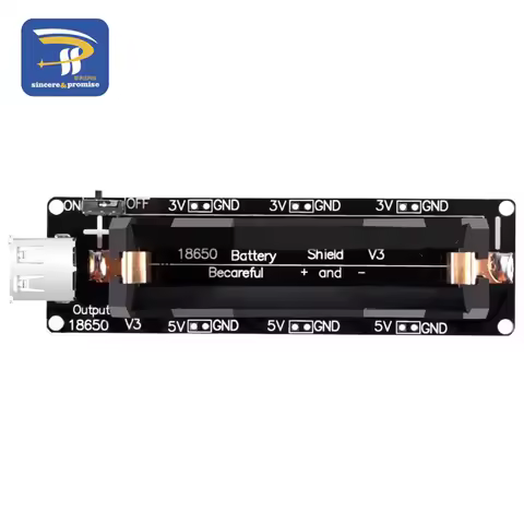 Dual 18650 Lithium Battery Shield V3/V8 Power Bank 1 Way Charging Module 5V/3A 3V/1A Type-C Micro US