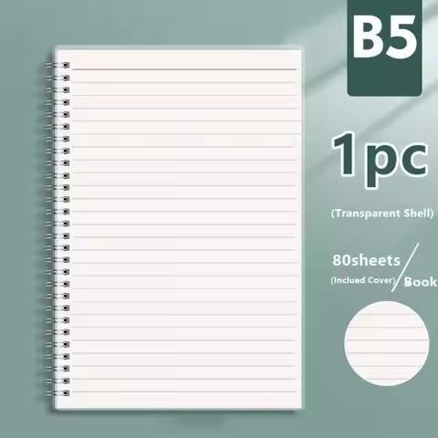 A4/A5/A6/B5 Coil Notebook Grids/Blank/Horizontal Line Flip Over Design Spiral Notepad Diary Book Sch