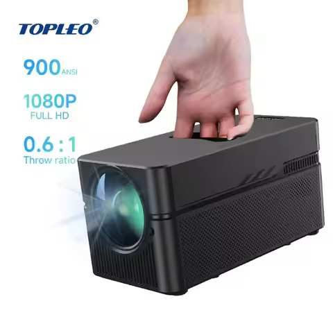 Topleo Smart Projector Short Throw 8k Home Cinema Video Proyector Android 14 Hy450 8k Portable Led H