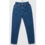 Women's High Waist Blue Jeans H&M eur 34 160/64A 24-26 Inches Second Hand Good Condition