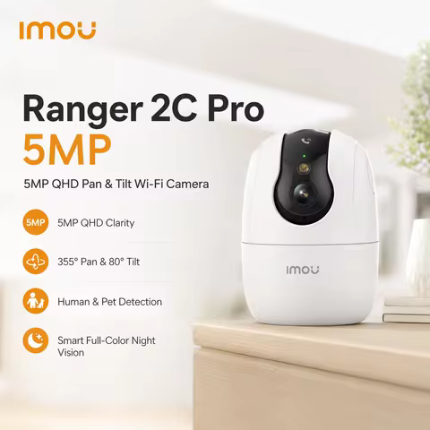 IMOU Ranger 2C Pro 5MP 3K WiFi6 Security IP Camera 360° Coverage Two-Way Talk Human Pet Detection On