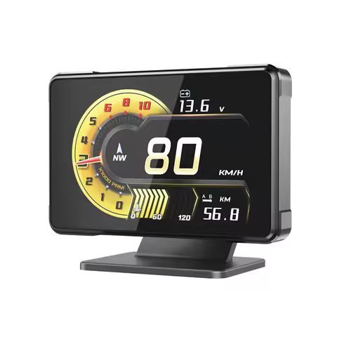 2025 New Car Meter A91 HUD Display Voltage Speed RPM Turbo Oil Temp Gauge Head Up Display for Car El