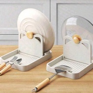 1pc Kitchen Lid Holder, Foldable Kitchen Utensil Holder For Spoons, Spatulas And Knives Storage Rack