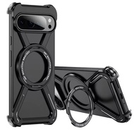 Metal Frame MagSafe 360° Magnetic Holder Phone Case For Google Pixel 8 9 Pro XL 9Pro Fold Aluminum A