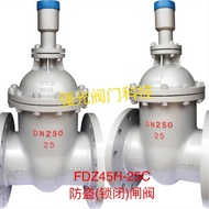 FDZ45H-10C，FDZ45H-16C，FDZ45H-25C，Cast Steel Anti-theft Locking Gate Valve，with Key