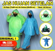 jas hujan plastik ponco dan setelan 12pcs/selusin