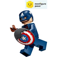 sh0736 Lego Marvel Super Heroes The Infinity Saga 76323 - Captain America Minifigure with Damaged Sh