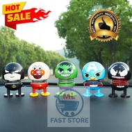 [READY STOCK] Emoji Doll Cute Emoji Shaking Head Doll Toy Funny Smiley Face Spring Dancing Toys car 