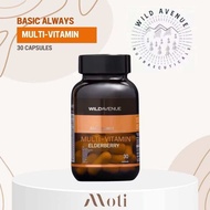 Wild Avenue Basic Always Multi-vitamin Elderberry 30 แคปซูล