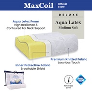 Aqua Latex Contour Pillow Available in Medium Soft/ Medium Firm