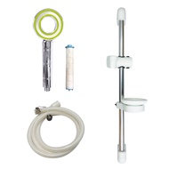 QSPA Large Area Q-Shaped Donut Gold Medal Shower Head Set (QP-188+Dedicated Filter+Lifting Slide Bar