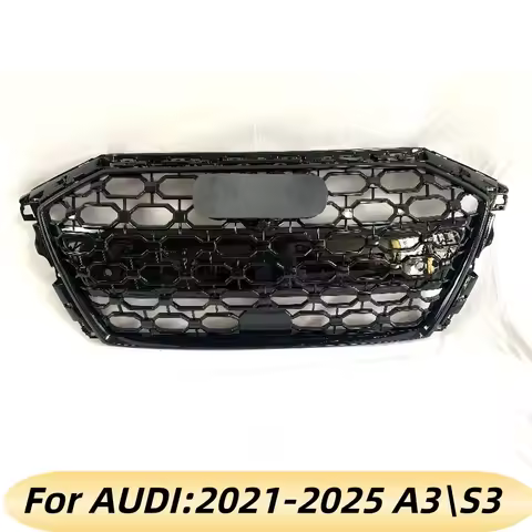 2021-2024 for Audi A3 S3 Front Bumper RS3 Grille ABS Material New Sedan Accessory for Audi A3 8Y