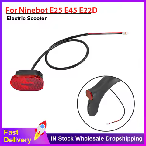 Fender Waterproof Rear Tail Light Warning Light for Segway Ninebot E25 E45 E22D Electric Scooter Saf