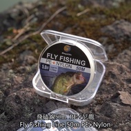 Senar Pancing Kecil Kuat Anti Keriting Nilon + PE Fly Fishing Line Putih