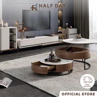 Halfday - Nordic Elevated Tea and Coffee Table TV Cabinet Combination Modern Simple, Light Luxury, Console Table