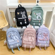 Beg sekolah perempuan korean style backpack waterproof Lightweight coquette bagpack cute school bag 