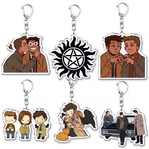 Popular Supernatural Keychains Dean Sam Winchester Keyring for Accessories Bag Key Chain Ring Jewelr