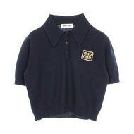 【二手】Miu Miu 針織 Logo 刺繡 Polo 衫，羊毛，女款，二手
