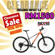 29er Crossmac Impact 5.0 Mountain Bike Frame 15" &amp; 17" 1x12 Speed Shimano Deore Air Fork Light Weight Bicycle