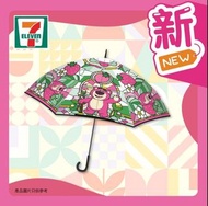 7-Eleven 7-11 迪士尼 Disney  直遮 草莓熊 勞蘇 透明遮 / 透明雨傘 / 玻璃彩繪風 透明長雨傘