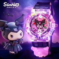 Students Watch Sanrio Kuromi Luminous Electronic Watch Women's  Quartz Kids Students Watch Kuromi Me