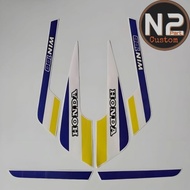 Striping Sticker Polet list motorbike honda win 100 91 1991 yellowbiru sticker list body standard qu