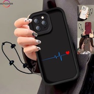 For OPPO A3X A3 Pro A12 A12e A7 AX7 AX5S A5S AX5 A3S Find X6 Pro A60 Casing Cardiogram Angel Eyes Ph