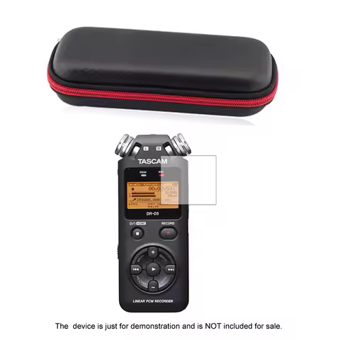 Portable Hard EVA Storage Case Bag + LCD Screen Protector Shield Film for Tascam DR-05X DR-05 Record