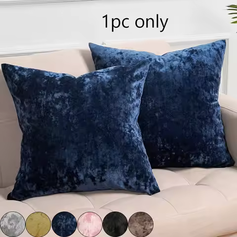 1 Pc Home Decorative Luxury Super Soft Faux Velvet Rectangular Pillow Cover Pillowcase for Sofa/Bed/