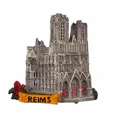 Reims France 3D Fridge Magnet Souvenir Gift,Resin Handmade Reims Refrigerator Magnet Home & Kitchen 