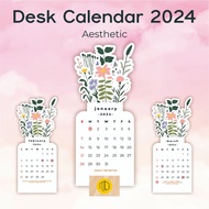 2024 BLOOMY FLOWERS CALENDAR/2024 AESTHETIC CALENDAR/DESK CALENDAR/DESK CALENDAR BY Mejengwall/Flower MOTIF CALENDAR/Pattern CUTTING CALENDAR/2024 Unique CALENDAR/Office CALENDAR