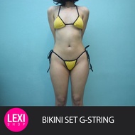 Bikini Set Women's Colorful Lingerie Micro Bikini Thong Bra Set