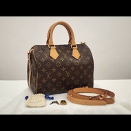 LV lv speedy 25 肩帶款