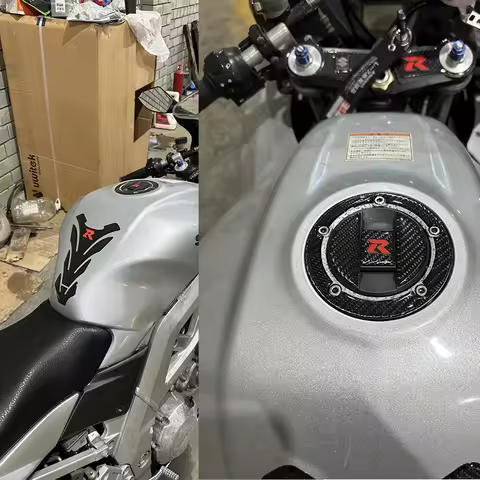 Carbon Tank Cap Sticker Tank Pad Fork Triple Tree Upper Clamp Decal For SUZUKI GSXR GSX-R 600 750 10