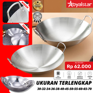 Royalstar Wajan Penggorengan Stainless Tebal SUS 555 Kuali Premium Wajan Nasi Goreng Full Stainless 